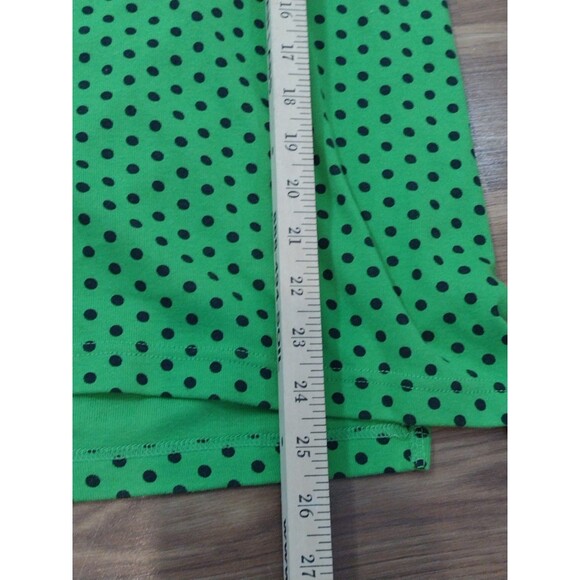 Carolina Colours Plus Womens 3X Green Black Polkadot Blouse Chic Stylish - Picture 8 of 11